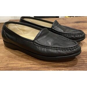 SAS Loafers Tripad Comfort Shoes Slip On Black Leather Moc Toe Women's 9